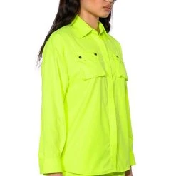 KAI BUTTONDOWN SHIRT 11 KAI BUTTONDOWN SHIRT -helmut shop kai buttondown shirt neon yellow 2 2