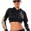 KAPPA CROPPED ZIP FRONT HOODIE -helmut shop kappa cropped zip front hoodie black multi 1 1