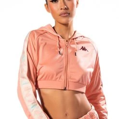 KAPPA CROPPED ZIP FRONT HOODIE