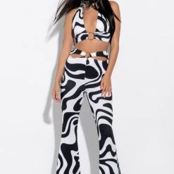 KARMA HALTERNECK RING DETAIL BRALETTE -helmut shop karma halterneck ring detail bralette white black 2 2