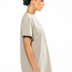 KEEP EM GUESSING RHINESTONE EMBELLISHED TSHIRT -helmut shop keep em guessing rhinestone embellished tshirt light grey 6 6