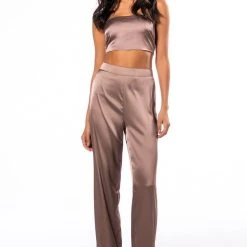 KEEP IT REAL STRAIGHT LEG TROUSERS -helmut shop keep it real straight leg trousers light brown 2 2