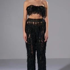 KILLING TIME KNIT TANK AND PANT SET -helmut shop killing time knit tank and pant set black 3 3