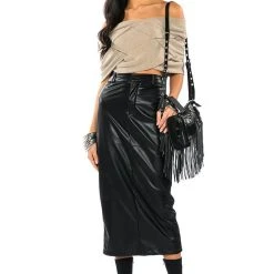 KNOT YOUR AVERAGE GAL STRAPLESS KNIT TOP -helmut shop knot your average gal strapless knit top taupe 3 3