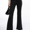 KNOW IT ALL CURVED WAIST FLARE PANTS -helmut shop know it all curved waist flare pants black 1 1 c1 c1 c1