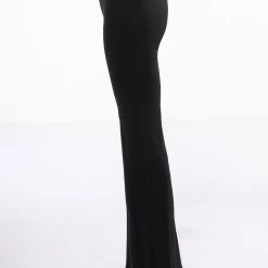 KNOW IT ALL CURVED WAIST FLARE PANTS -helmut shop know it all curved waist flare pants black 5 5 c1 c1