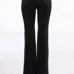 KNOW IT ALL CURVED WAIST FLARE PANTS -helmut shop know it all curved waist flare pants black 6 6 c1 c1