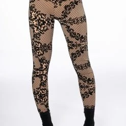 LACE LUXE LEGGING -helmut shop lace luxe legging beige multi 3 3