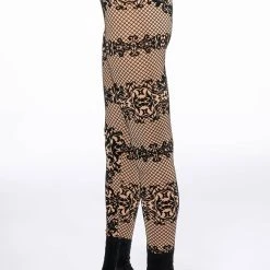 LACE LUXE LEGGING -helmut shop lace luxe legging beige multi 4 4