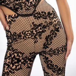 LACE LUXE LEGGING -helmut shop lace luxe legging beige multi 6 6