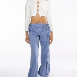 EAT YOUR HEART OUT KEYHOLE DETAIL FUZZY KNIT SWEATER -helmut shop layla keyhole detail fuzzy knit sweater ivory 8 8