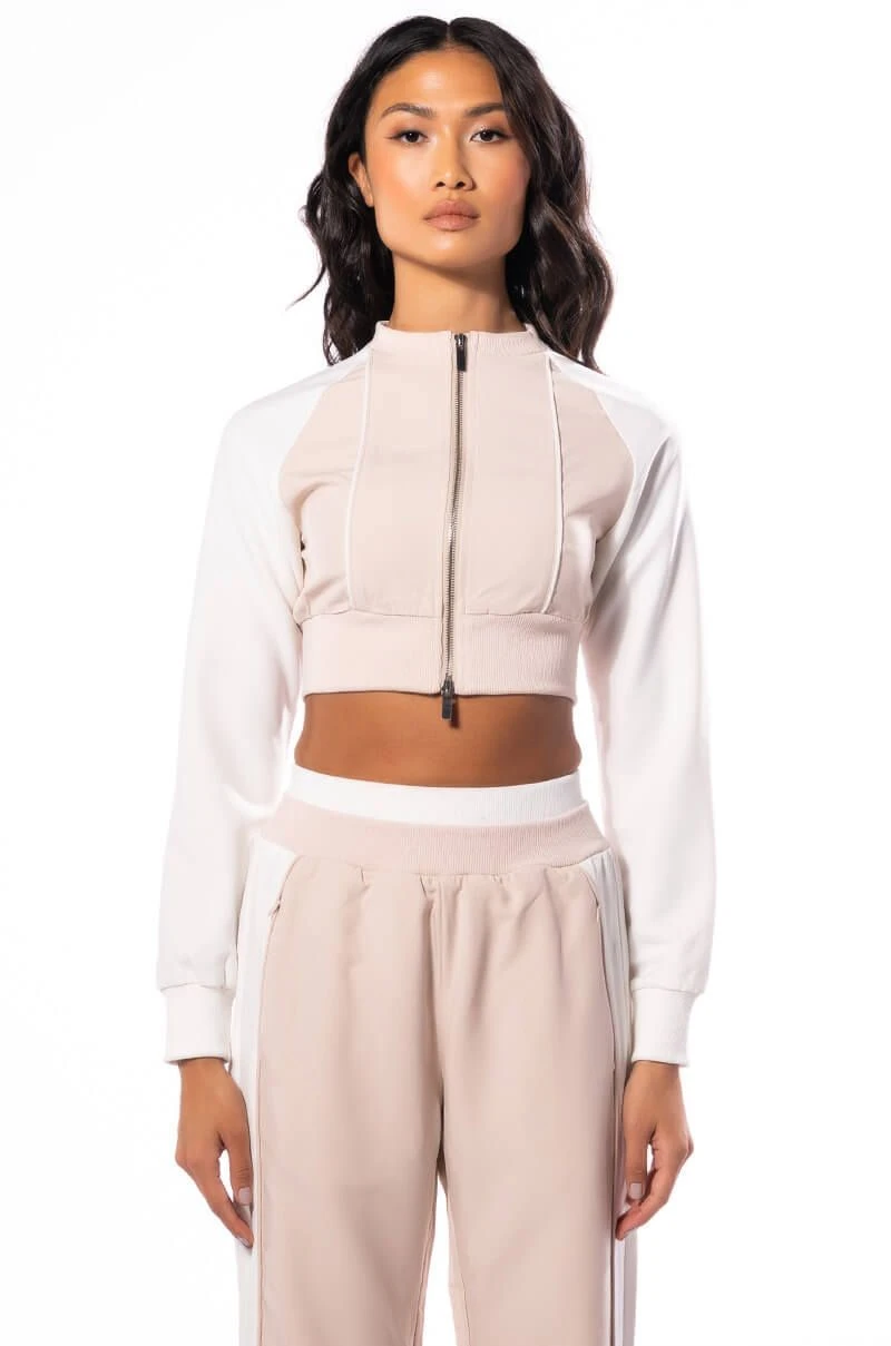 LISTEN UP COLOR BLOCK CREW NECK SWEATSHIRT - Image 3