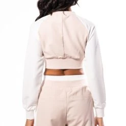 LISTEN UP COLOR BLOCK CREW NECK SWEATSHIRT -helmut shop listen up color block crew neck sweatshirt beige 5 5