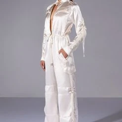LISTEN UP UTILITY JUMPSUIT -helmut shop listen up utility jumpsuit champagne 3 3