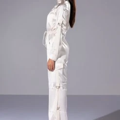 LISTEN UP UTILITY JUMPSUIT -helmut shop listen up utility jumpsuit champagne 5 5