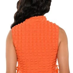 LITTLE MISS ATTITUDE TEXTURED BODYSUIT -helmut shop little miss attitude textured bodysuit orange 6 6