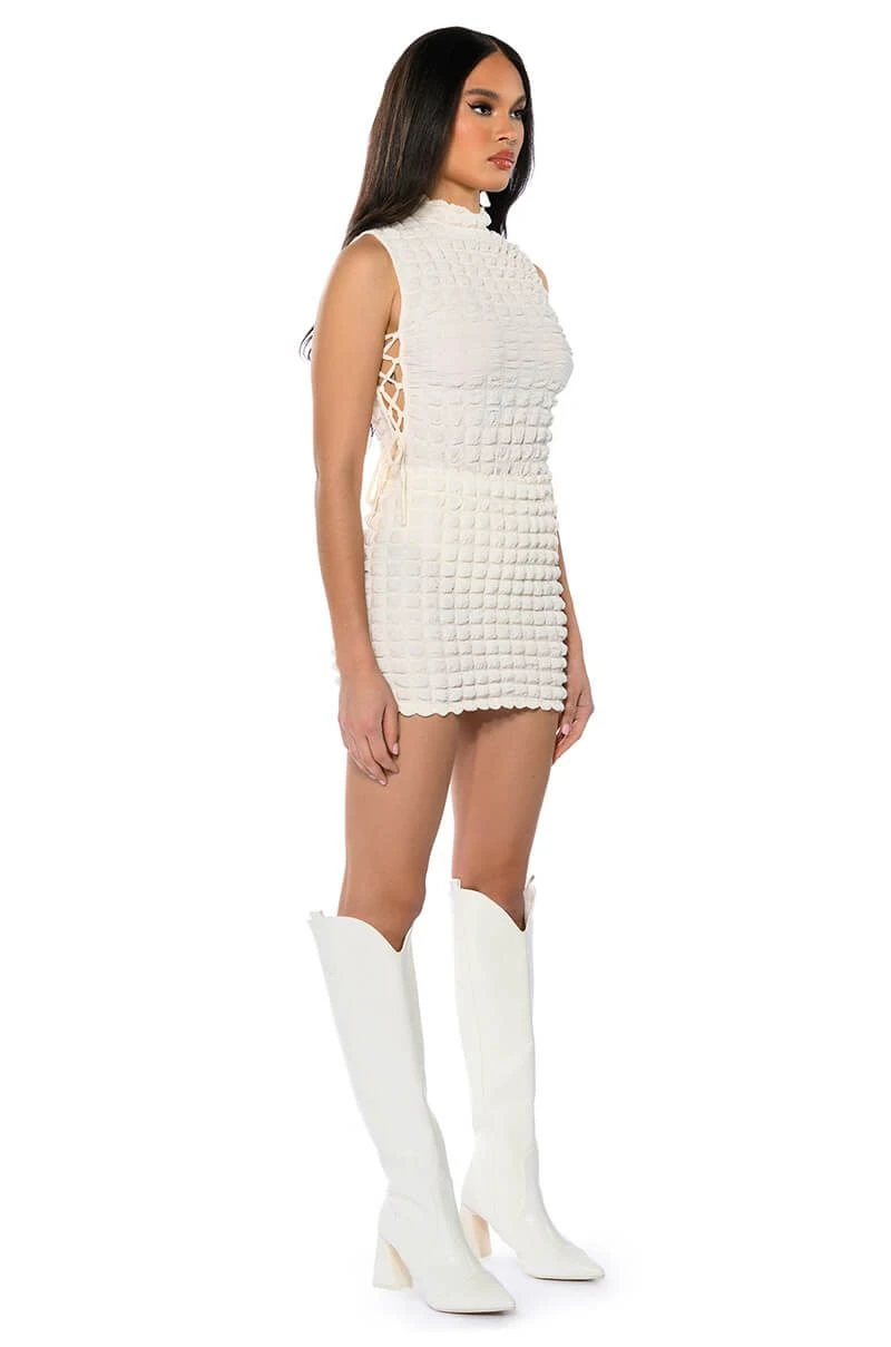 LITTLE MISS ATTITUDE TEXTURED MINI SKIRT 3 LITTLE MISS ATTITUDE TEXTURED MINI SKIRT