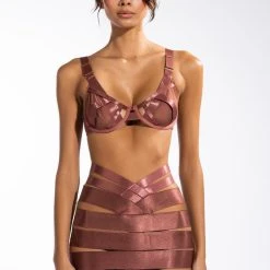 LIVE A LITTLE FASHION BRA -helmut shop live a little fashion bra brown 5 5 c1 c1 c1