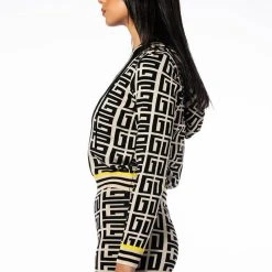 LOCKED IN GRAPHIC PRINT SWEATER HOODIE -helmut shop locked in graphic print sweater hoodie black multi 4 4