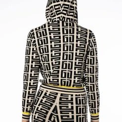 LOCKED IN GRAPHIC PRINT SWEATER HOODIE -helmut shop locked in graphic print sweater hoodie black multi 5 5