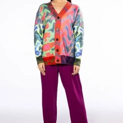 LOGAN WIDE LEG TROUSER -helmut shop logan wide leg trouser dark purple 8 8