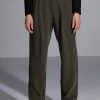 LOGAN WIDE LEG TROUSER IN OLIVE