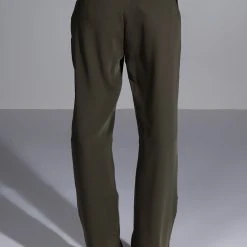 LOGAN WIDE LEG TROUSER IN OLIVE -helmut shop logan wide leg trouser olive 5 5