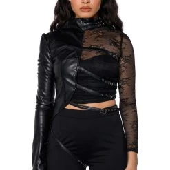 LOOKING FOR LOVE LACE BLOUSE -helmut shop looking for love lace blouse black 2 2
