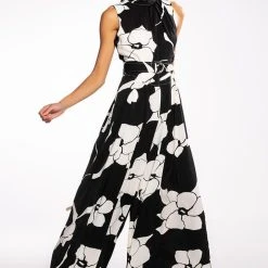 LOVE BLOOMS BELTED WIDE LEG JUMPSUIT