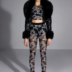 LOVE ON LOCKDOWN MESH LEGGING -helmut shop love on lockdown mesh legging black silver 3 3