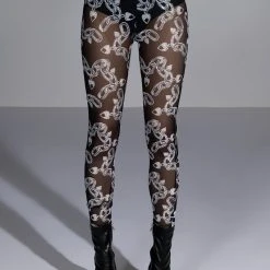 LOVE ON LOCKDOWN MESH LEGGING -helmut shop love on lockdown mesh legging black silver 4 4