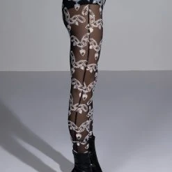 LOVE ON LOCKDOWN MESH LEGGING -helmut shop love on lockdown mesh legging black silver 5 5