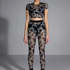 LOVE ON LOCKDOWN MESH TOP -helmut shop love on lockdown mesh top black silver 3 3