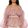 LOVE SPRUNG OFF THE SHOULDER BLOUSE -helmut shop love sprung off the shoulder blouse blush 1 1