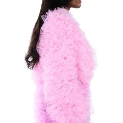 LOVE YOU LOU LOU TULLE JACKET IN PINK -helmut shop love you lou lou tulle jacket in pink pink 10 10