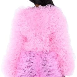 LOVE YOU LOU LOU TULLE JACKET IN PINK -helmut shop love you lou lou tulle jacket in pink pink 11 11