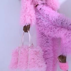 LOVE YOU LOU LOU TULLE JACKET IN PINK -helmut shop love you lou lou tulle jacket in pink pink 4 4