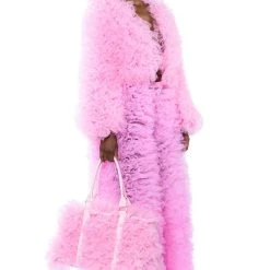 LOVE YOU LOU LOU TULLE JACKET IN PINK -helmut shop love you lou lou tulle jacket in pink pink 9 9