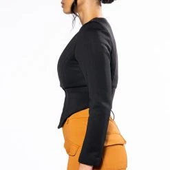 LOVELESS SCUBA CORSET BLOUSE -helmut shop loveless scuba corset blouse black 4 4