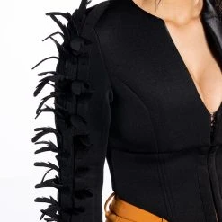 LOVELESS SCUBA CORSET BLOUSE -helmut shop loveless scuba corset blouse black 7 7