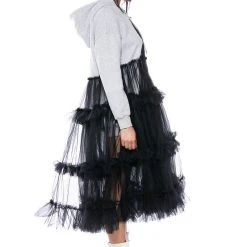 LUCKY YOU MIDI DRESS -helmut shop lucky you midi dress black grey 4 4