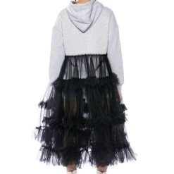 LUCKY YOU MIDI DRESS -helmut shop lucky you midi dress black grey 5 5