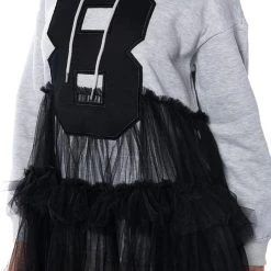 LUCKY YOU MIDI DRESS -helmut shop lucky you midi dress black grey 6 6