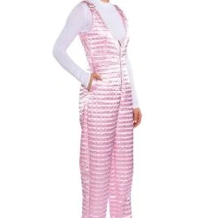 LUSH QUILTED SATIN SLEEVELESS JUMPSUIT -helmut shop lush quilted satin sleeveless jumpsuit pink 2 2