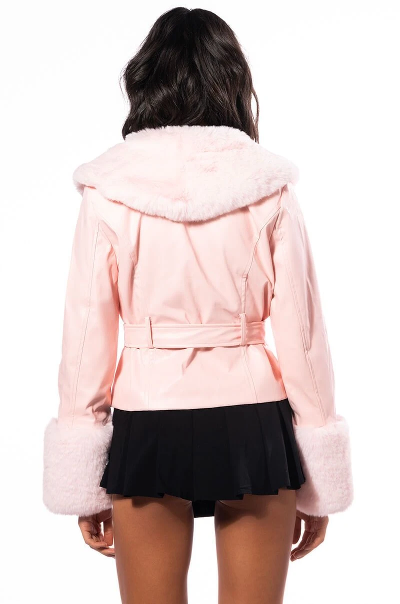 MADDIE Y2K PINK FUR TRIM BLAZER 8 MADDIE Y2K PINK FUR TRIM BLAZER - Image 6