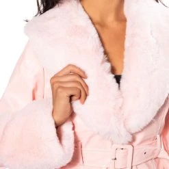 MADDIE Y2K PINK FUR TRIM BLAZER 16 MADDIE Y2K PINK FUR TRIM BLAZER -helmut shop maddie y2k pink fur trim blazer light pink 7 7