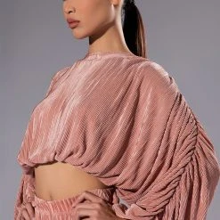 MADE YOU BLUSH CINCHED TOP -helmut shop made you blush cinched top blush 2 2