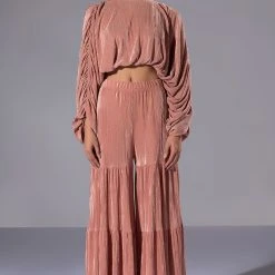 MADE YOU BLUSH CINCHED TOP -helmut shop made you blush cinched top blush 3 3