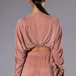 MADE YOU BLUSH CINCHED TOP -helmut shop made you blush cinched top blush 6 6