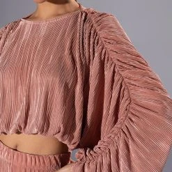 MADE YOU BLUSH CINCHED TOP -helmut shop made you blush cinched top blush 7 7